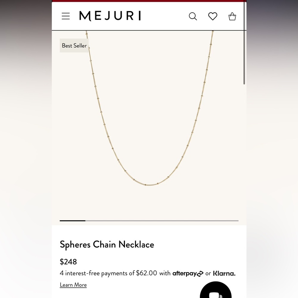 Mejuri 14-16in Spheres Chain